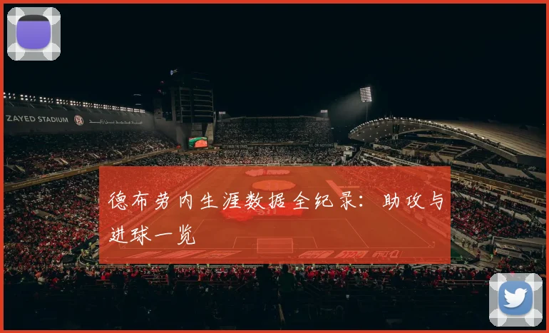 德布劳内生涯数据全纪录:助攻与进球一览